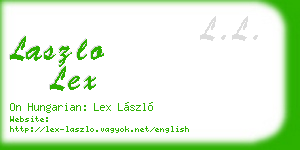 laszlo lex business card